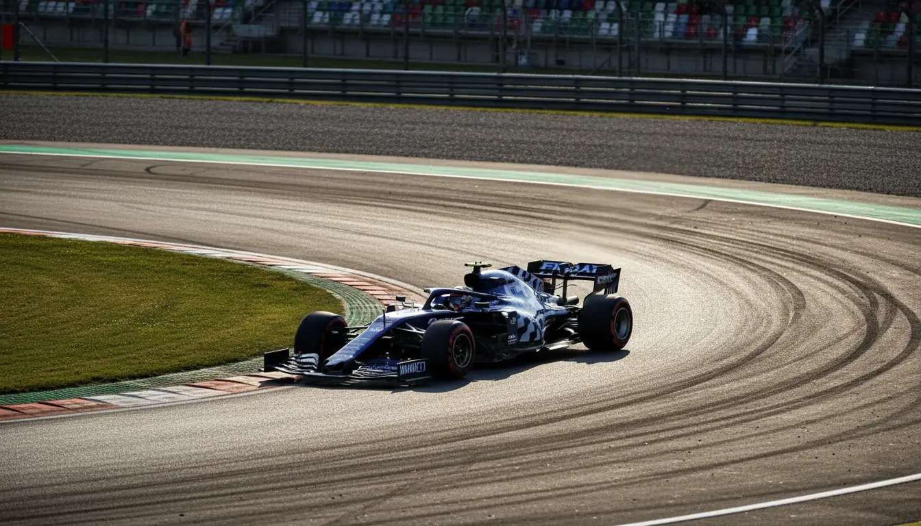 Monoplaza de F1 lanzando vuelta rápida en clasificación con neumáticos blandos