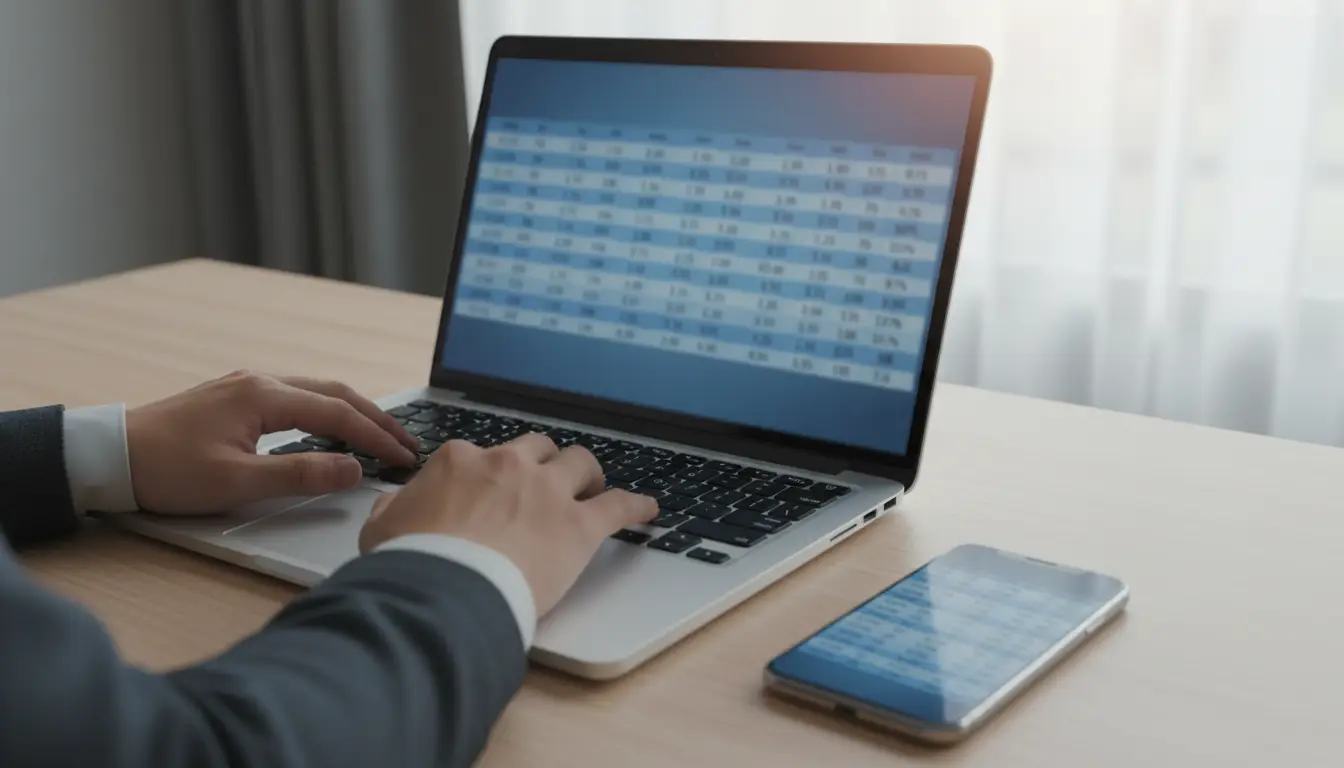 Persona analizando cuotas de apuestas de Fórmula 1 en la pantalla de un portátil
